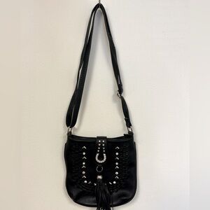 Black Studded Shoulder Bag